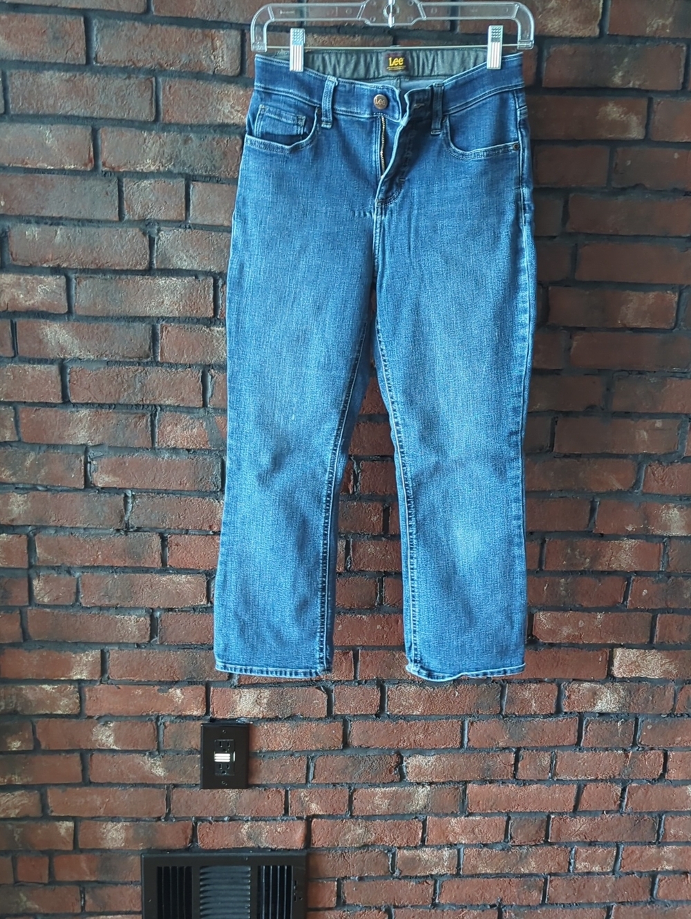 Lee Medium Blue Straight-Leg Denim Jeans